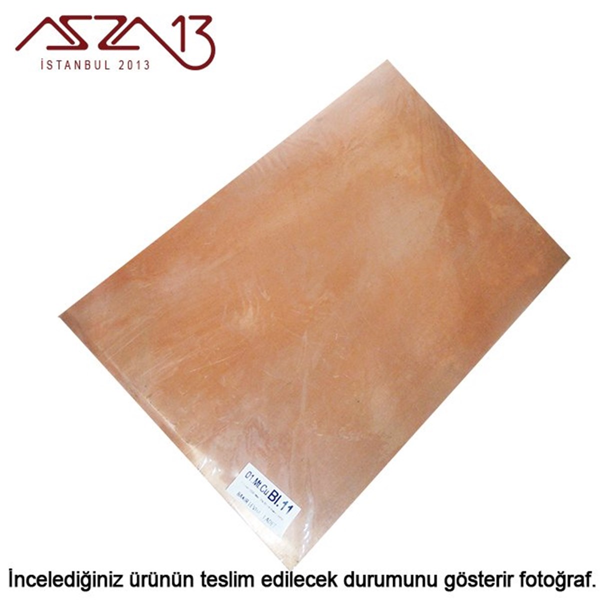 0,6mm Bakır Levha (200mm x 300mm)