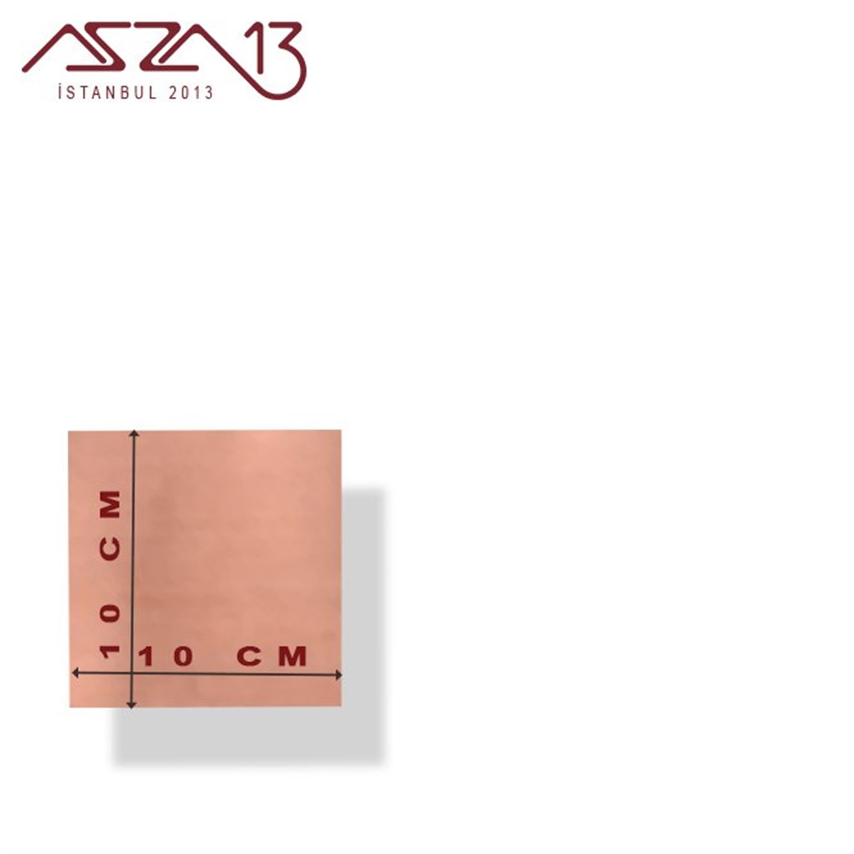 0,8 mm Bakır Levha (100mm x 100mm)