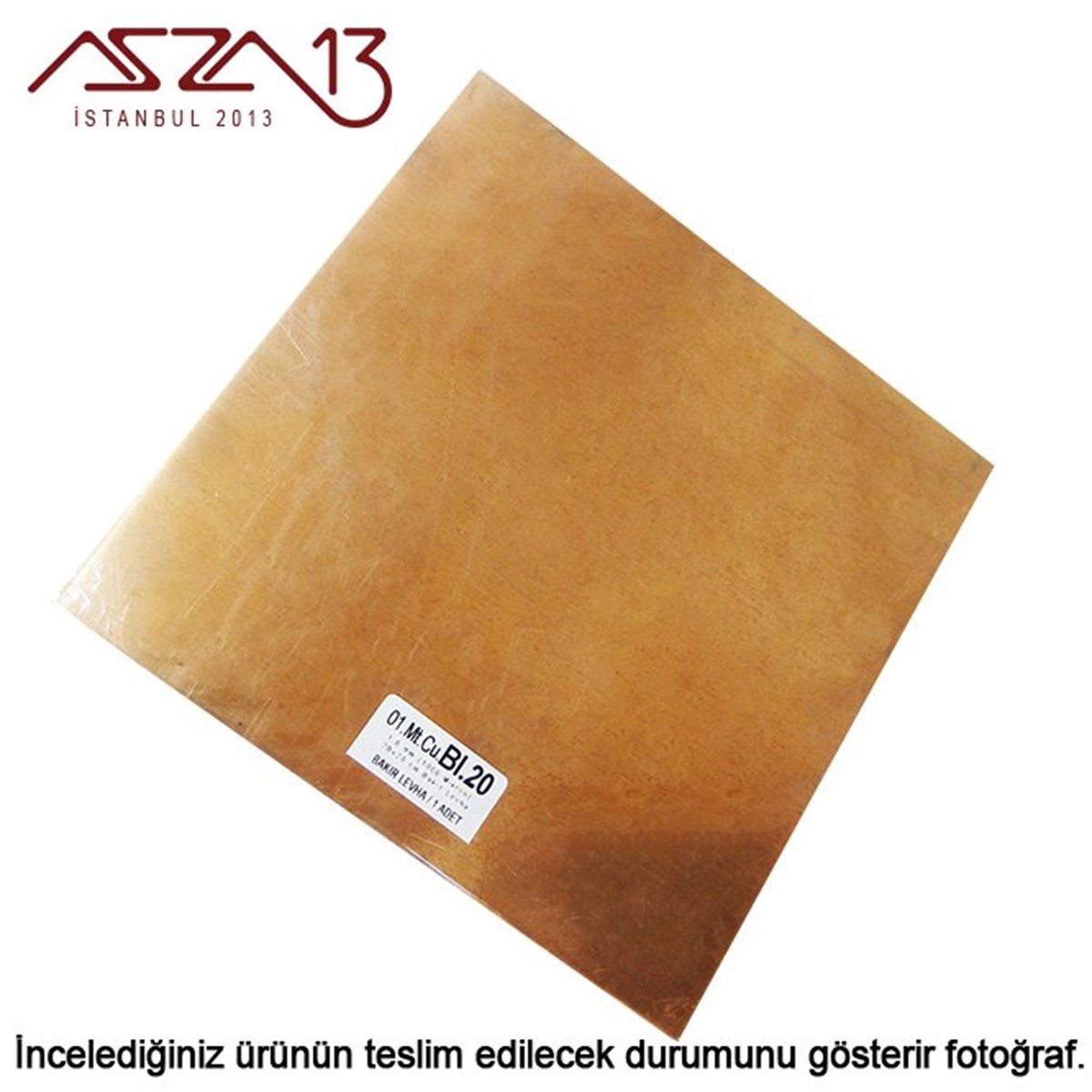 1,0 mm Bakır Levha (200mm x 200mm)