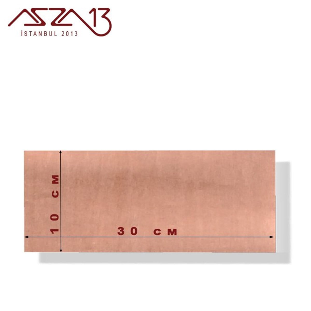 1,0 mm Bakır Levha (100mm x 300mm)