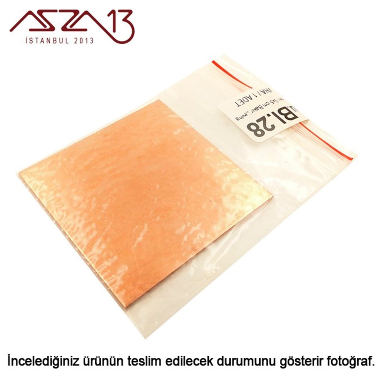 1,0 mm Bakır Levha (50 mm x 50 mm)