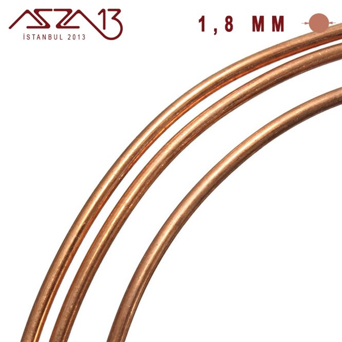 1.8 mm (1800 Mikron) Bakır Tel / Paket İçeriği 1 m