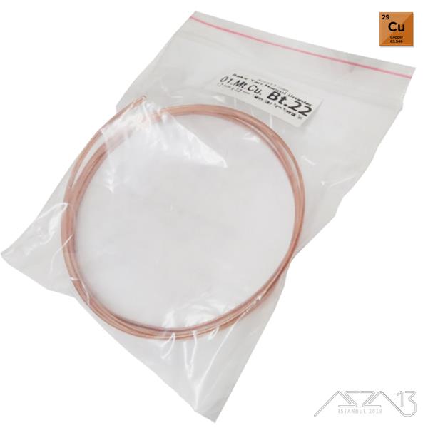 Bakır Yarım Yuvarlak Tel / 1,2 x 3,0 mm / 1 Metre