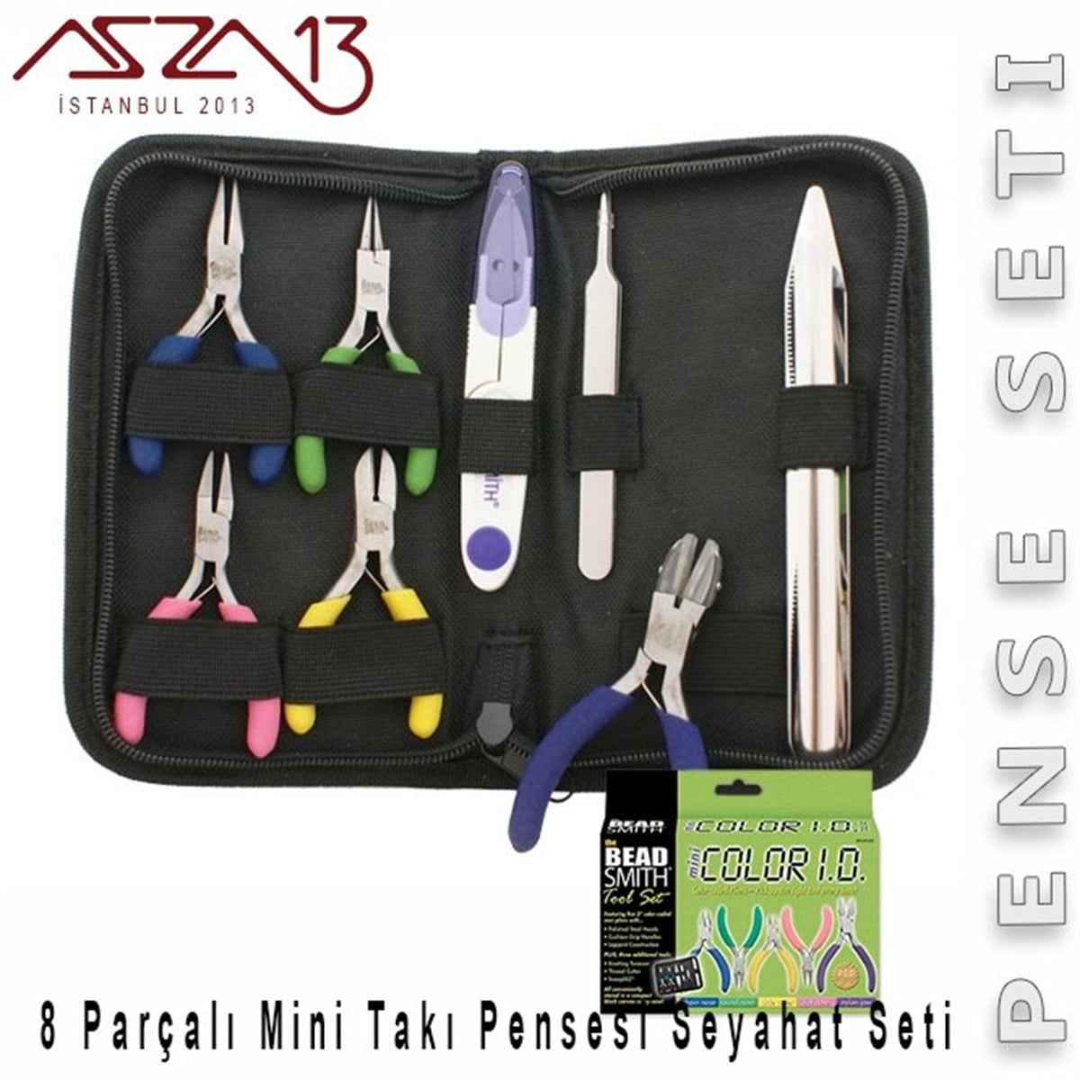8 Parçalı Mini Takı Pensesi Seyahat Seti (8 Parça)