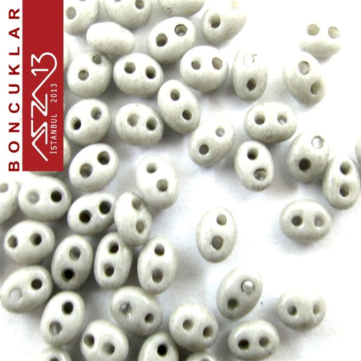 65 Adet 2,5x5 mm Gri Renkli Twin Cam Boncuk (3,8 gr)