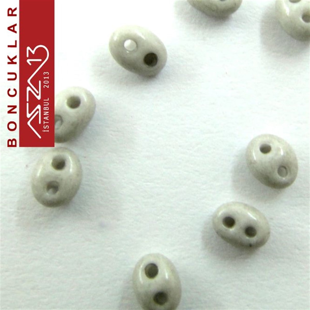 65 Adet 2,5x5 mm Gri Renkli Twin Cam Boncuk (3,8 gr)