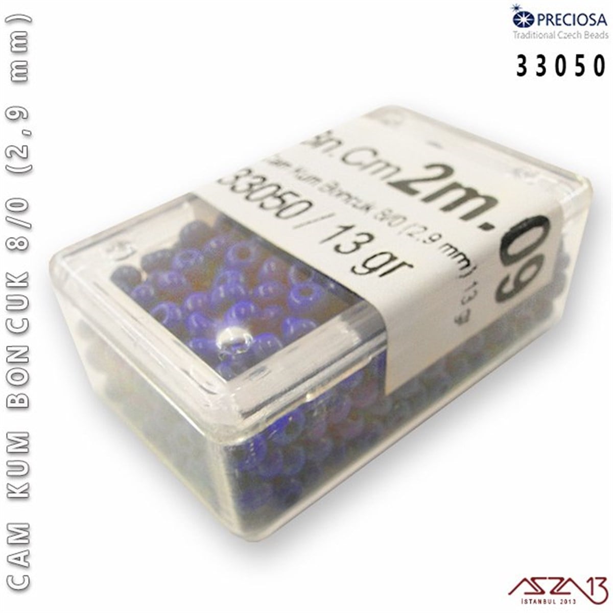 33050 Cam Kum Boncuk 8/0 (2,9 mm) 13 gr