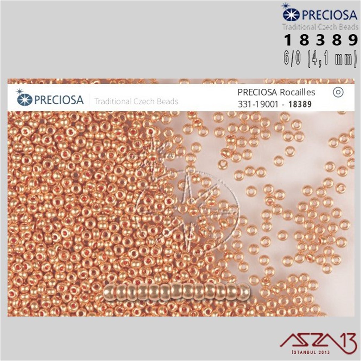 18389 Cam Kum Boncuk 6/0 (4.1 mm) 13 gr