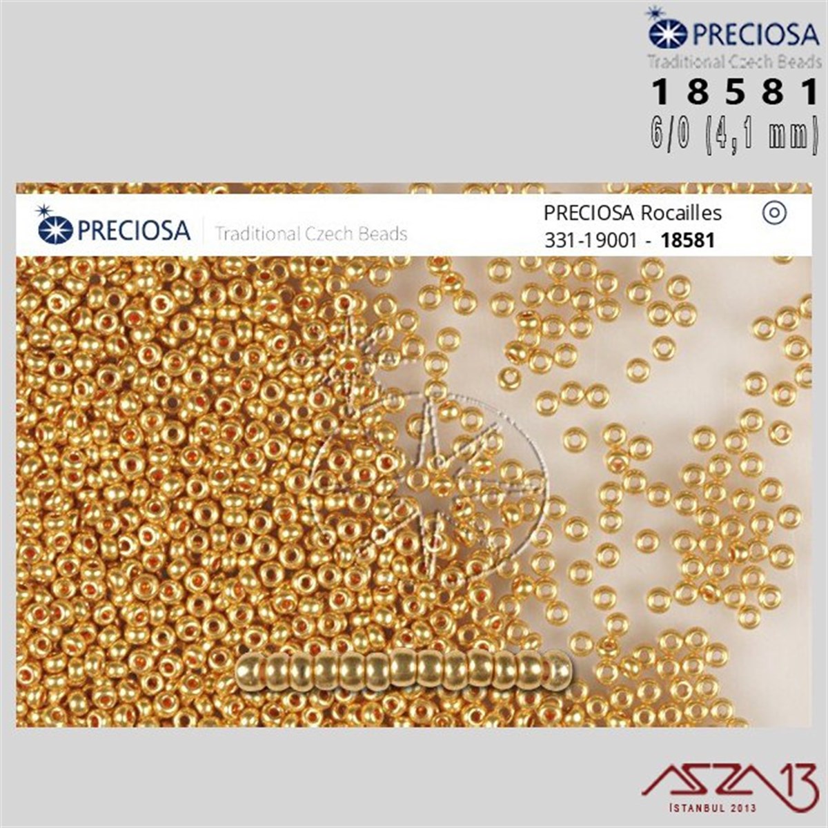 18581 Cam Kum Boncuk 6/0 (4.1 mm) 13 gr