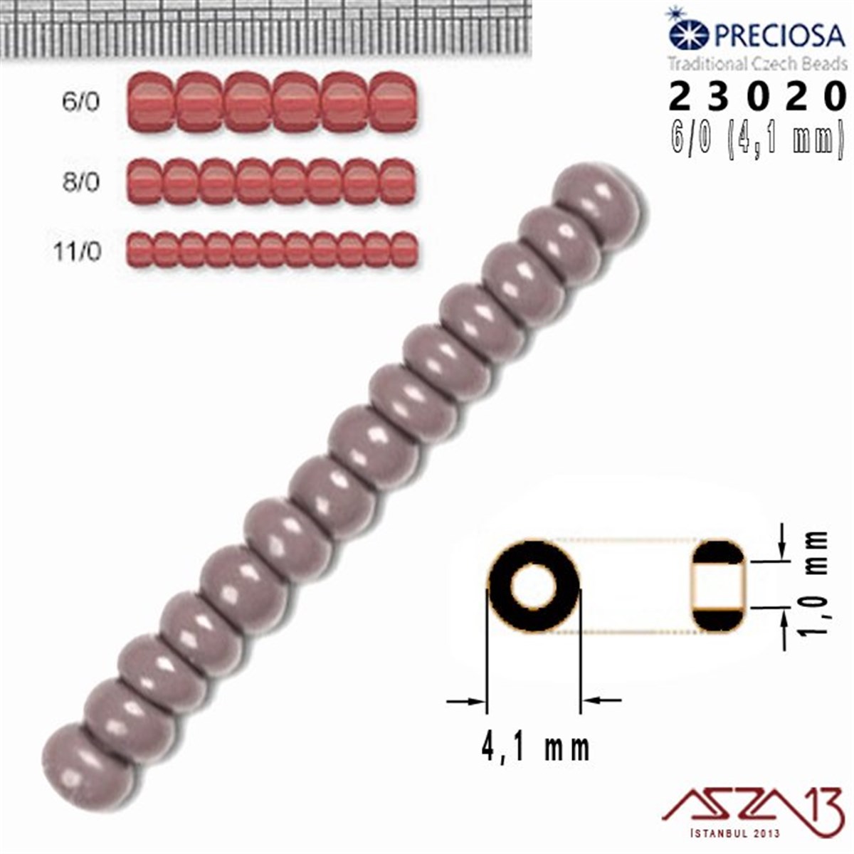 23020 Cam Kum Boncuk 6/0 (4.1 mm) 13 gr
