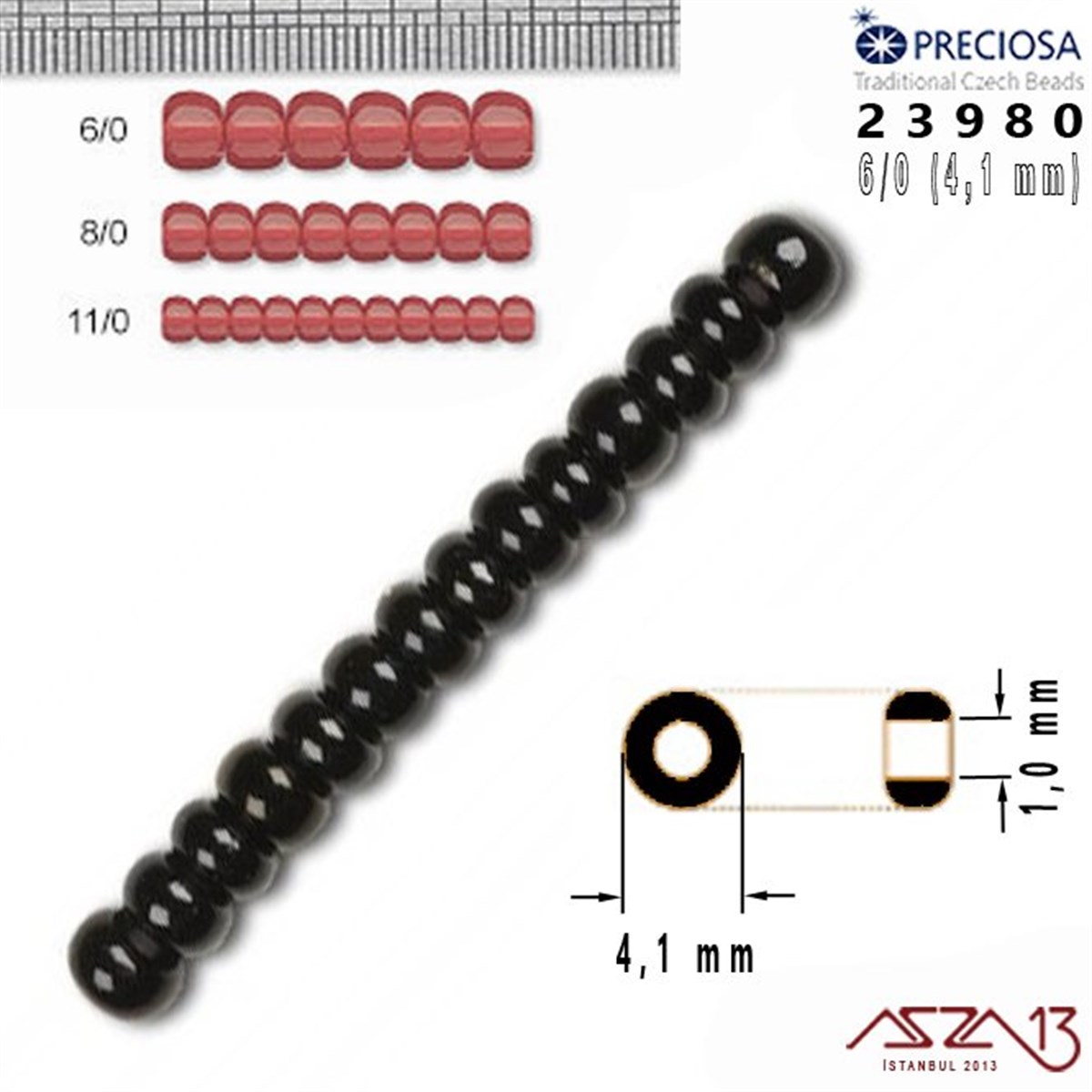 23980 Cam Kum Boncuk 6/0 (4.1 mm) 13 gr