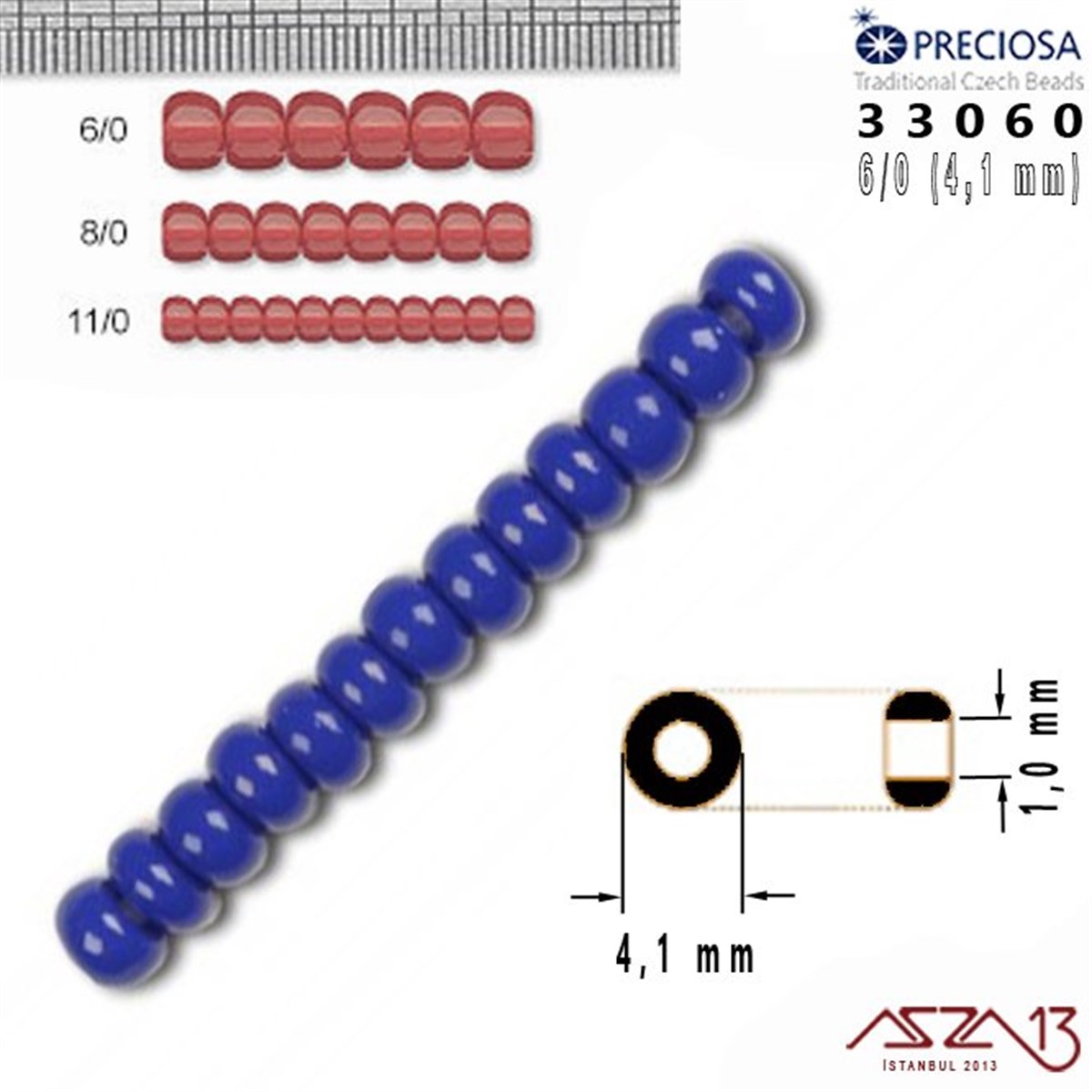 33060 Cam Kum Boncuk 6/0 (4.1 mm) 13 gr
