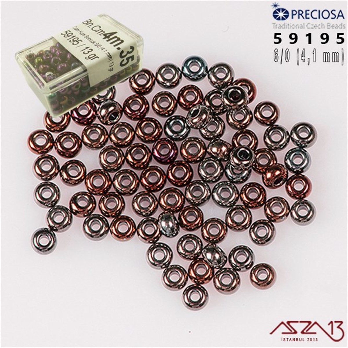 59195 Cam Kum Boncuk 6/0 (4.1 mm) 13 gr