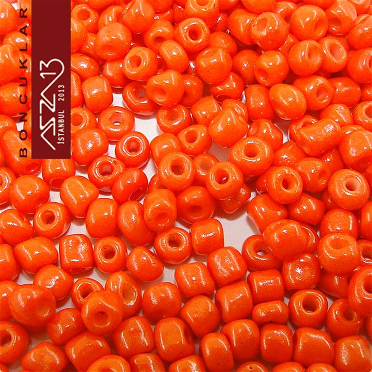 6/0 (4,1 mm) Koyu Turuncu Kum Cam Boncuk
