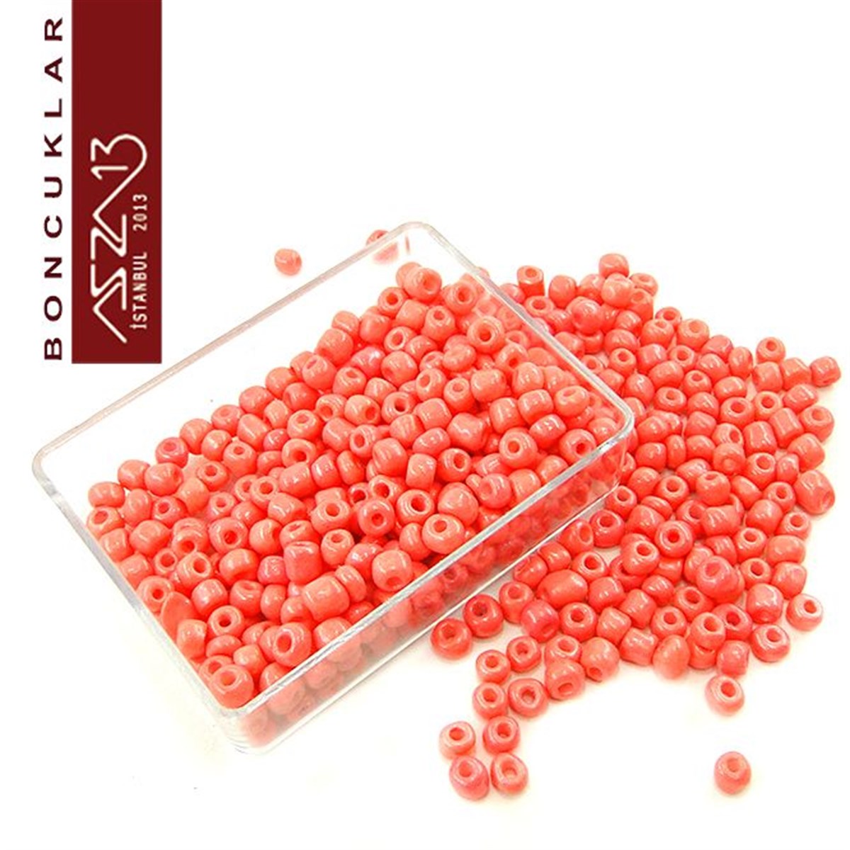 6/0 (4,1 mm) Koyu Somon Kum Cam Boncuk
