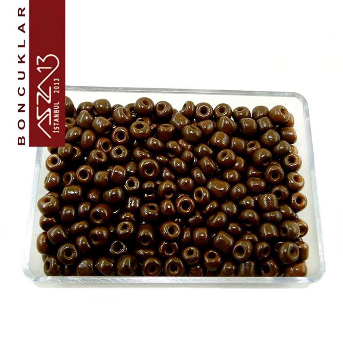 6/0 (4,1 mm) Kahverengi Kum Cam Boncuk