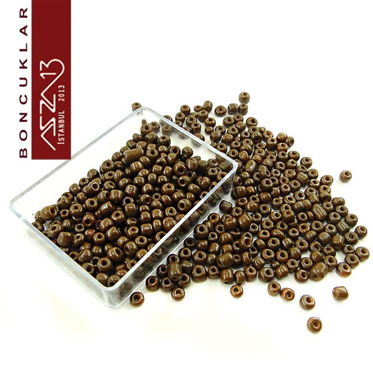 6/0 (4,1 mm) Kahverengi Kum Cam Boncuk