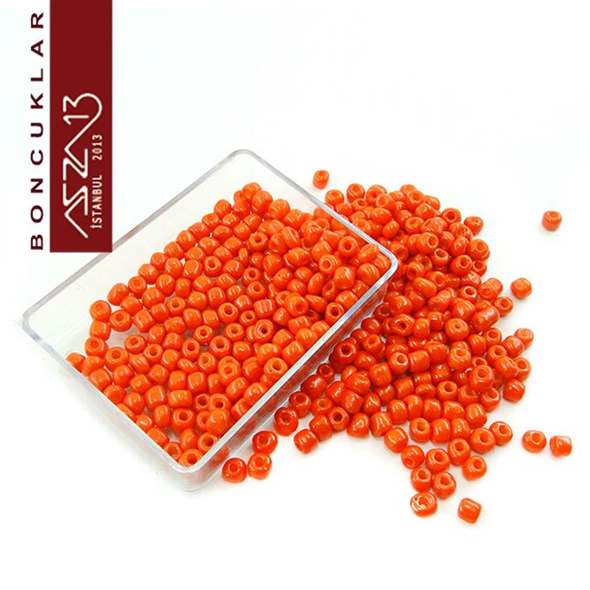 6/0 (4,1 mm) Koyu Turuncu Kum Cam Boncuk