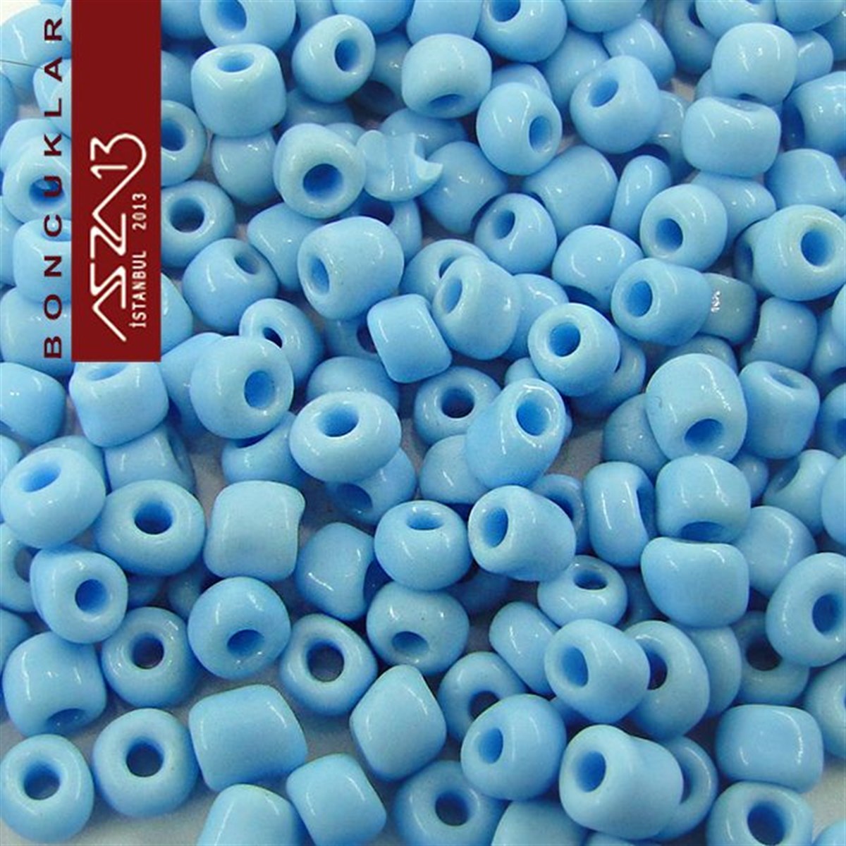 6/0 (4,1 mm) Mavi Kum Cam Boncuk