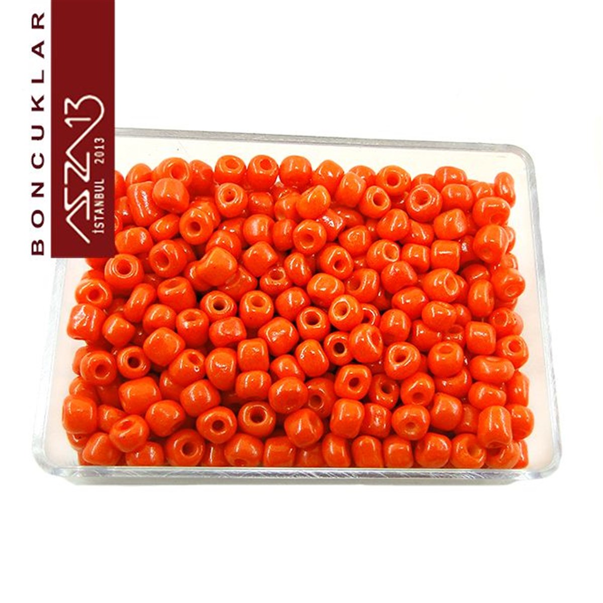 6/0 (4,1 mm) Koyu Turuncu Kum Cam Boncuk