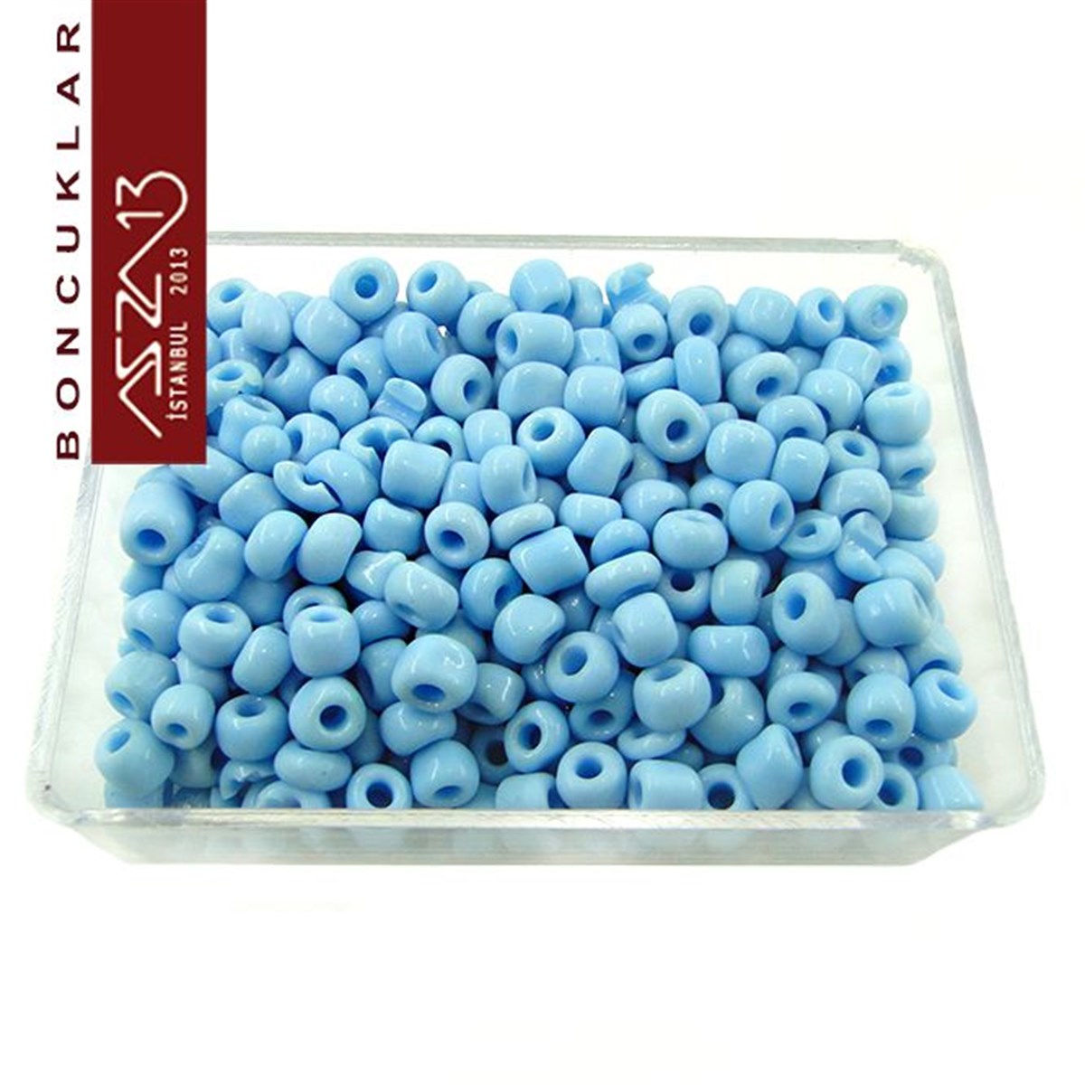 6/0 (4,1 mm) Mavi Kum Cam Boncuk
