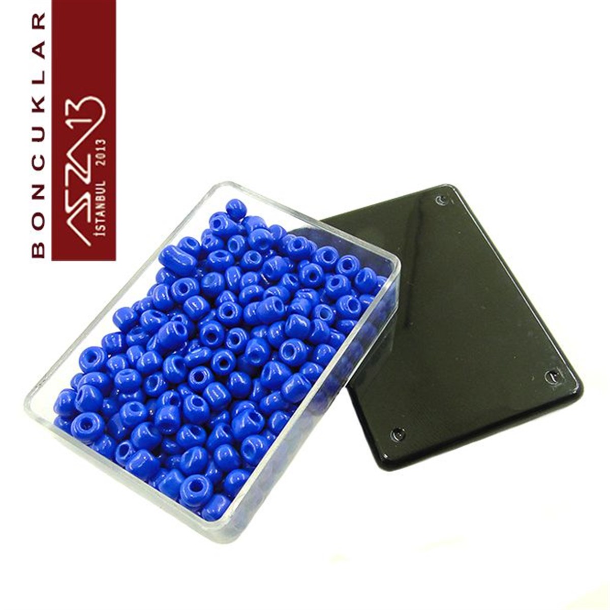6/0 (4,1 mm) Kobalt Mavi Kum Cam Boncuk