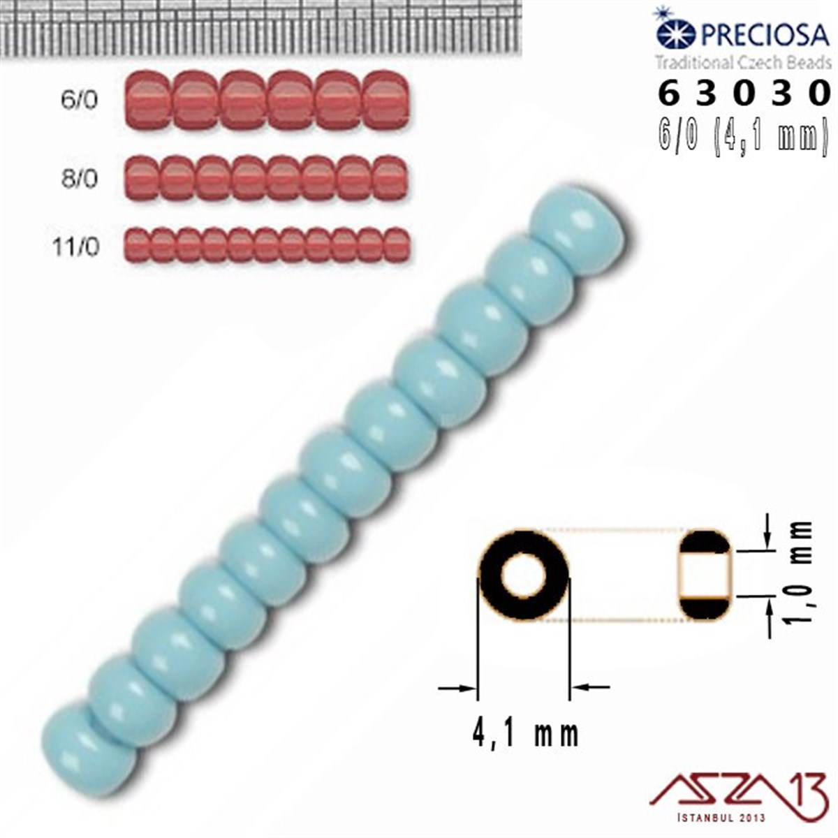 63030 Cam Kum Boncuk 6/0 (4.1 mm) 13 gr
