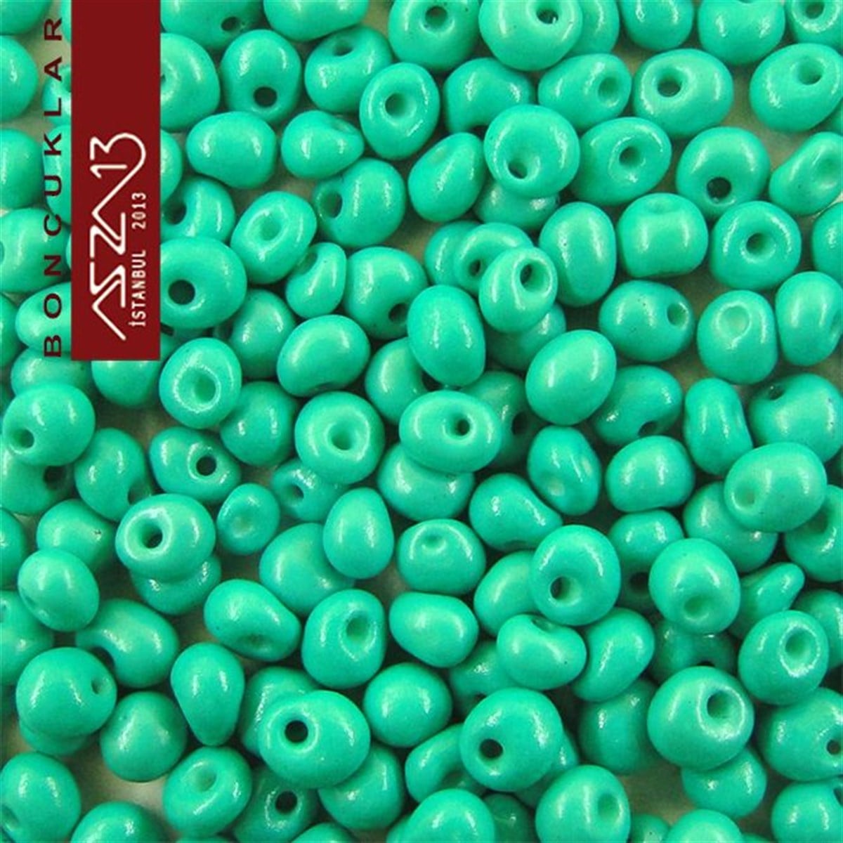 5/0 Damla (Drop), Yeşil Koyu Turkuaz, Kum Cam Boncuk / 20 gr
