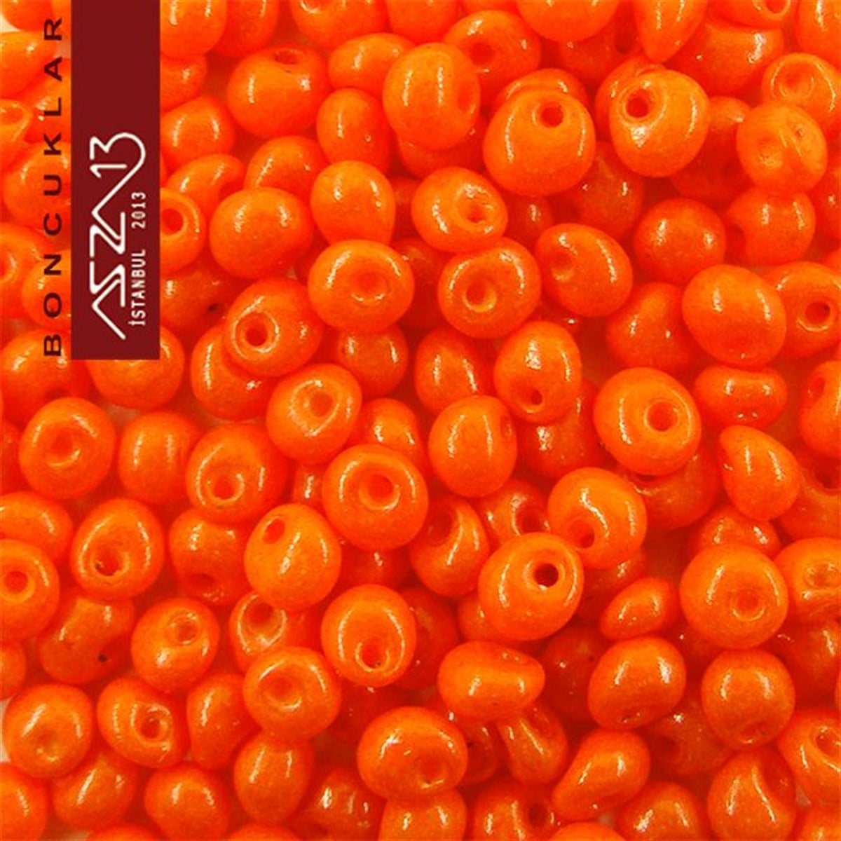 5/0 Damla (Drop), Turuncu, Kum Cam Boncuk / 20 gr