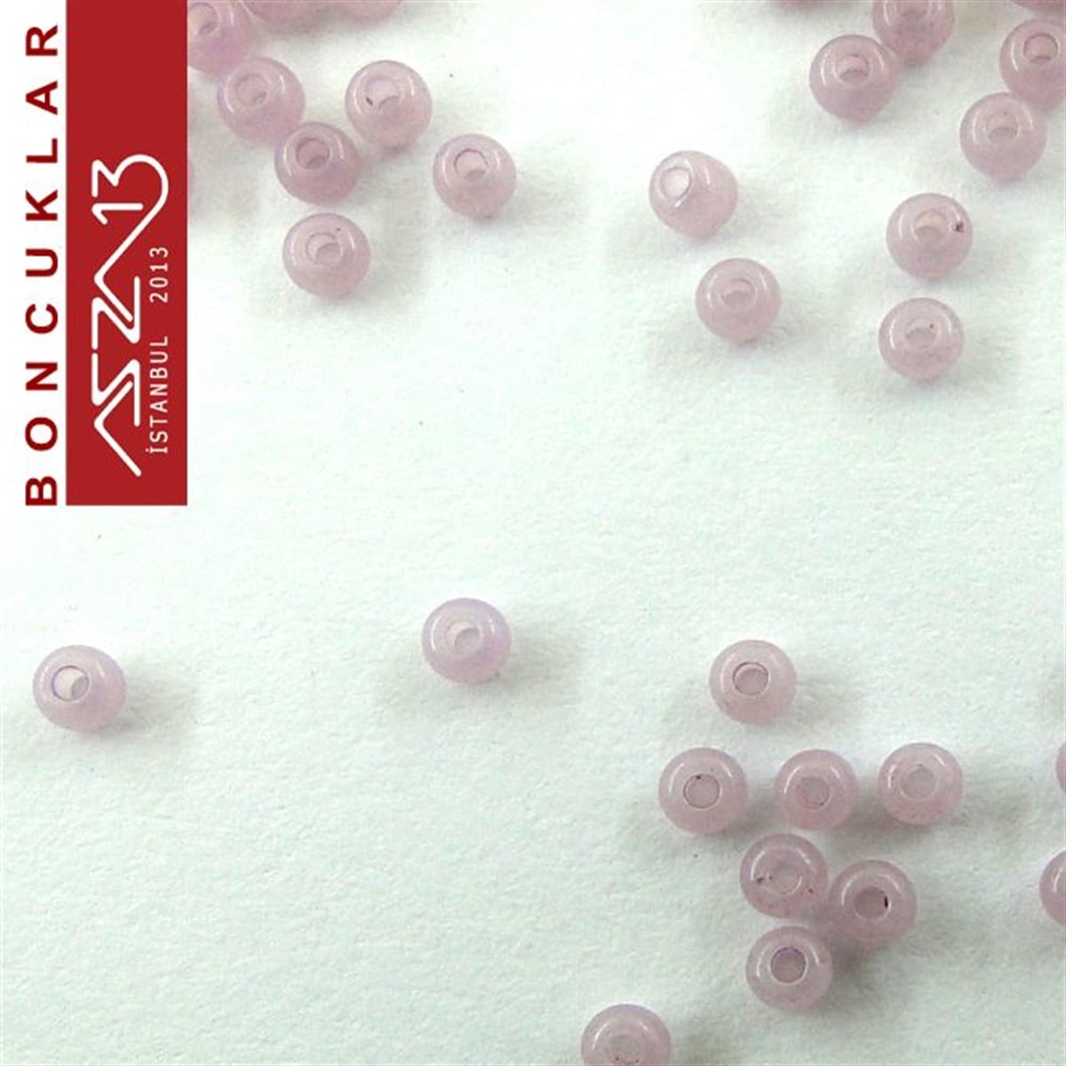Gri-Pembe Cam Kum Boncuk (13/0 - 1,7 mm) 20 gr