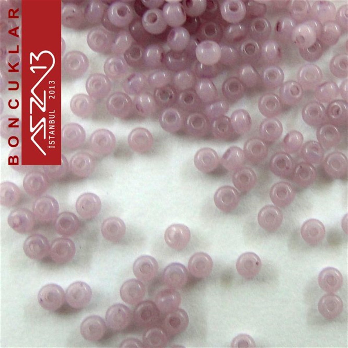 Gri-Pembe Cam Kum Boncuk (13/0 - 1,7 mm) 20 gr
