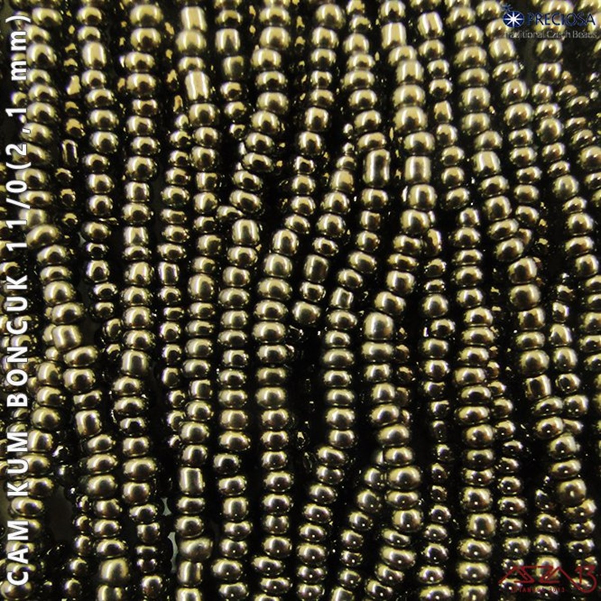 Metalik Gri Cam Kum Boncuk 11/0 (2,1 mm) 40 gr