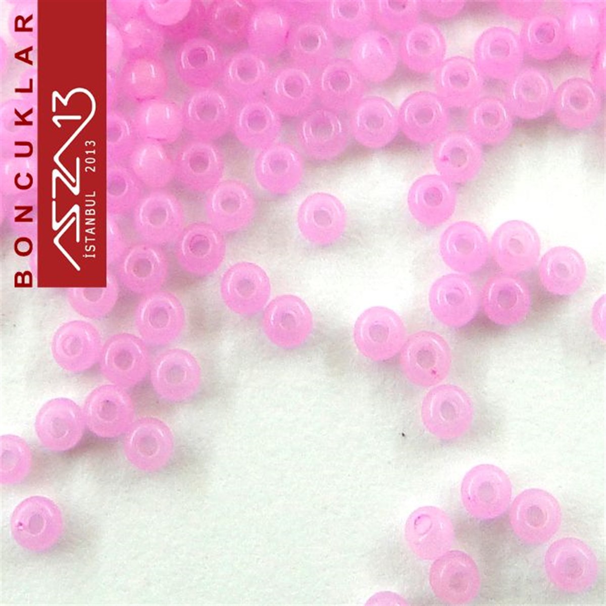 Pembe Cam Kum Boncuk (13/0 - 1,7 mm) 20 gr