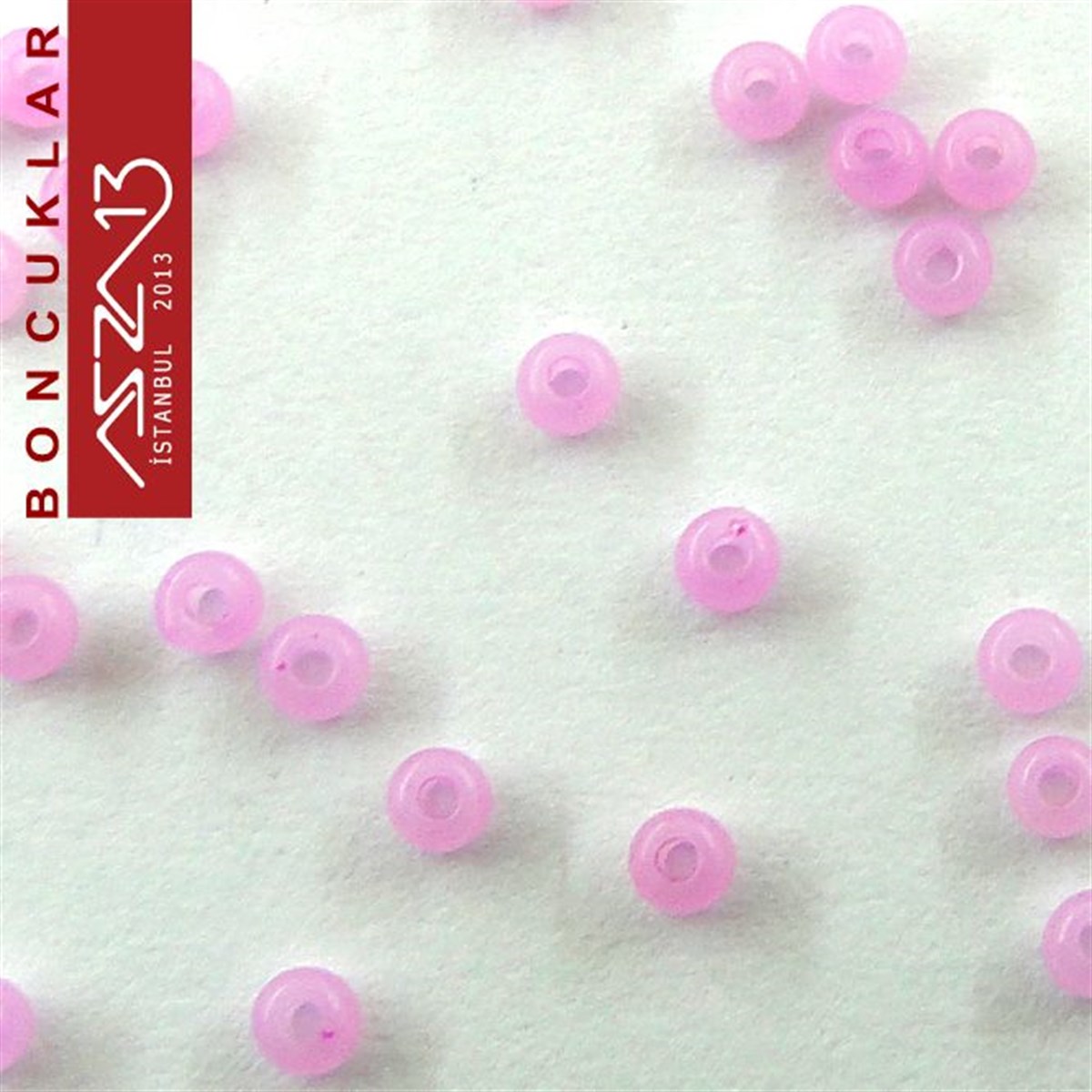 Pembe Cam Kum Boncuk (13/0 - 1,7 mm) 20 gr