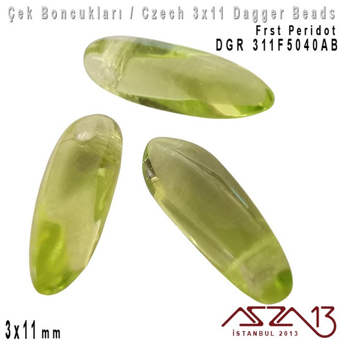 Dagger Boncuk - 3x11 mm - DGR*311F5040AB / 24 Adet
