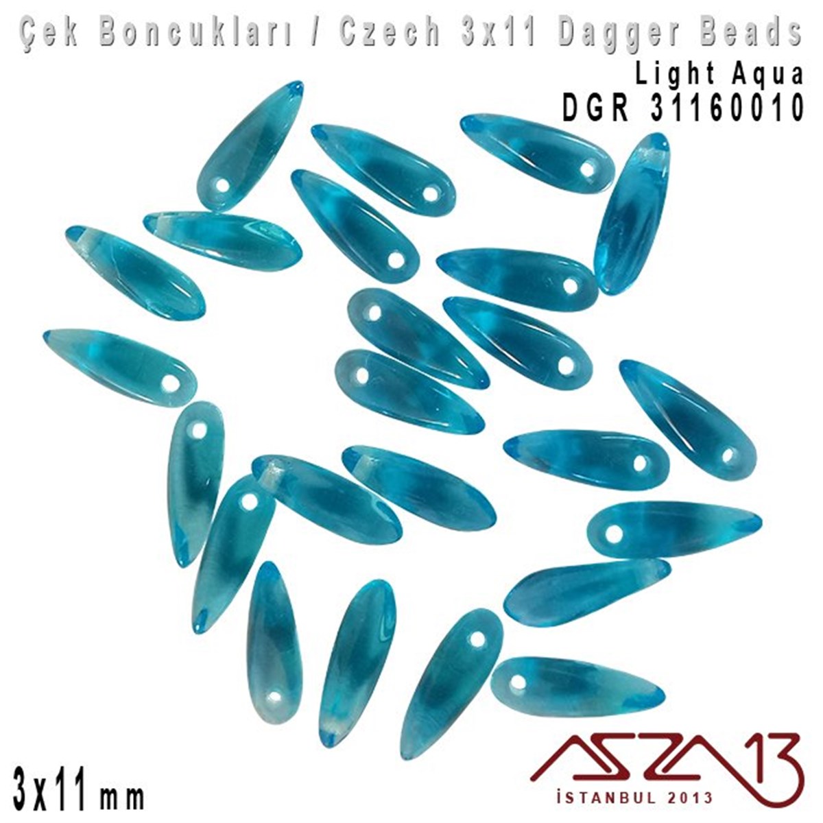Dagger Boncuk - 3x11 mm - DGR*31160010 / 24 Adet