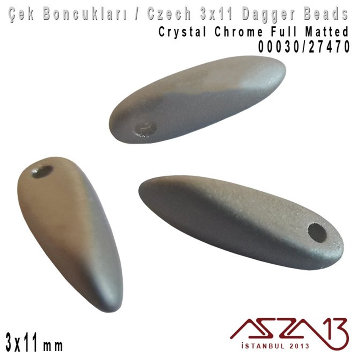 Dagger Boncuk - 3x11 mm - 00030*27470 / 24 Adet