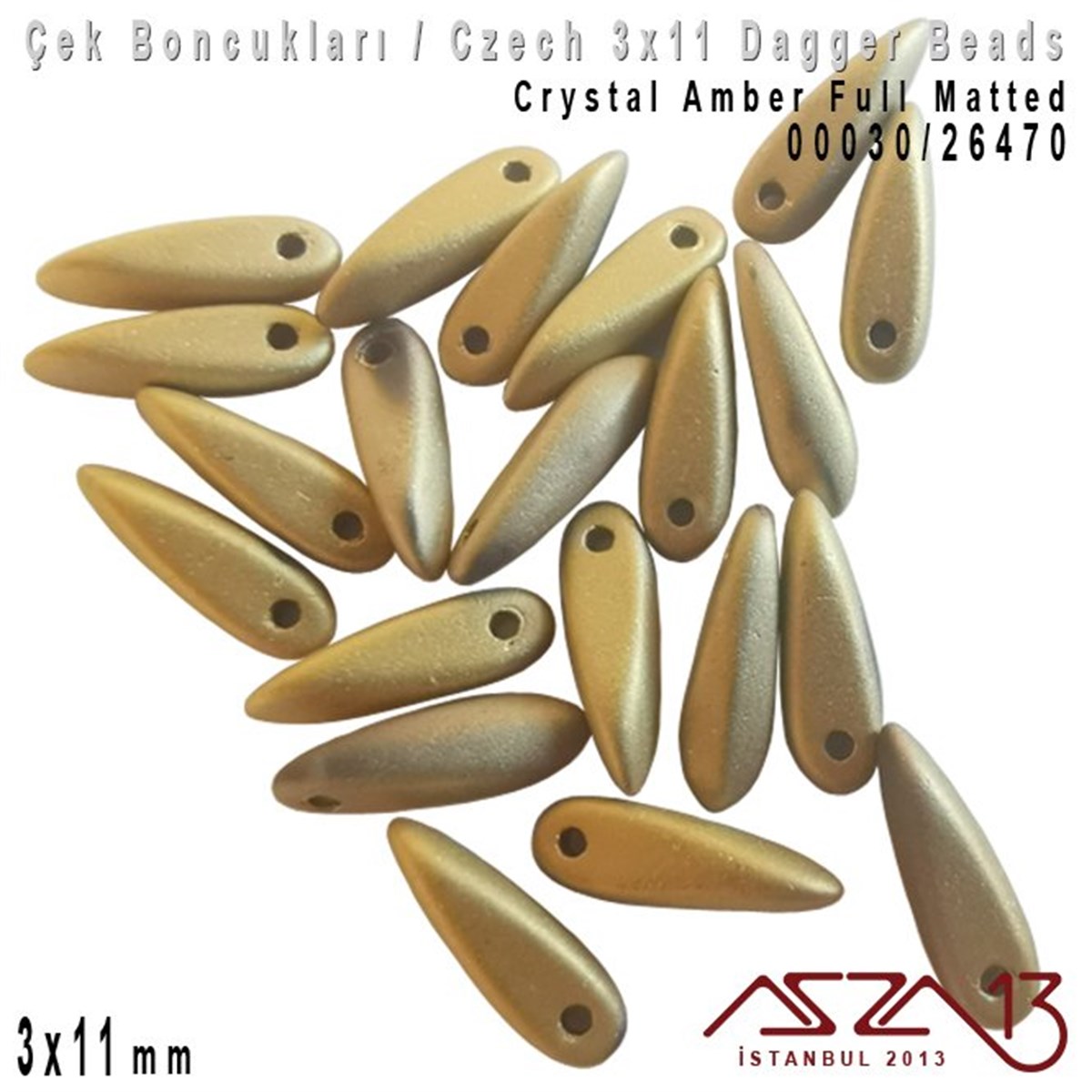 Dagger Boncuk - 3x11 mm - 00030*26470 / 24 Adet