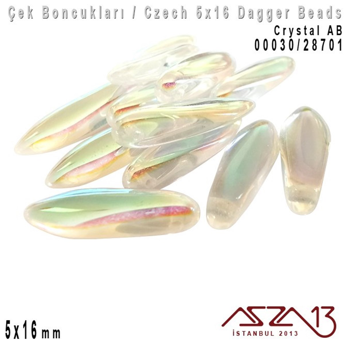 Dagger Boncuk - 5x16 mm - 00030*28701 / 12 Adet