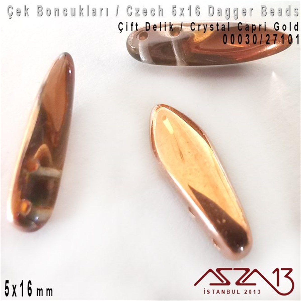 Dagger Boncuk - 5x16 mm - 00030*27101 / 12 Adet