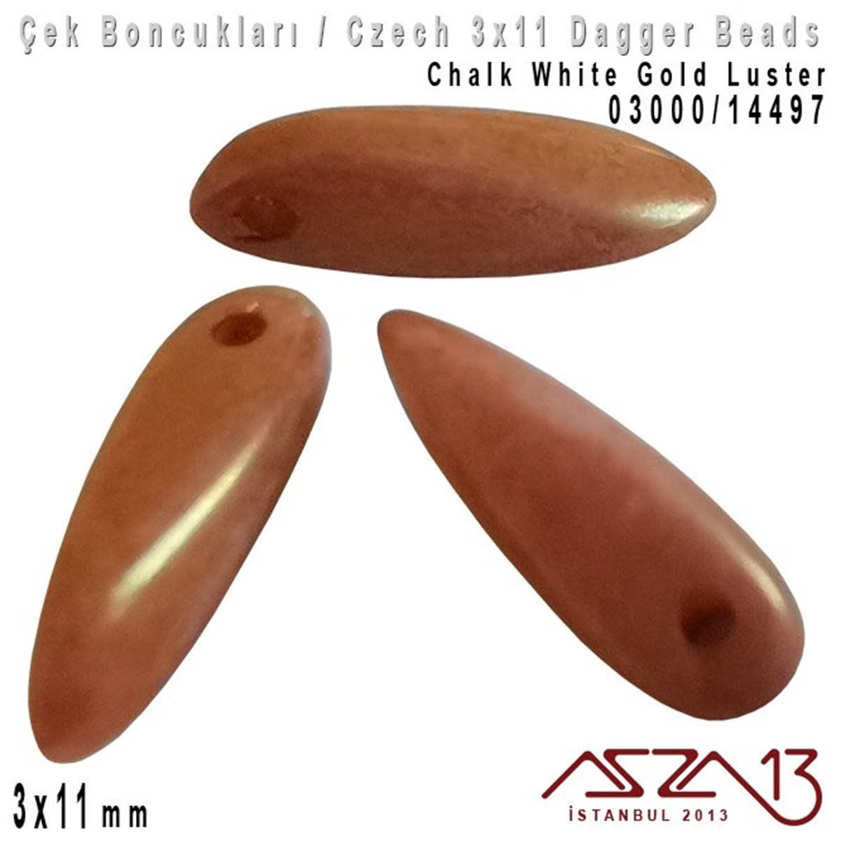 Dagger Boncuk - 3x11 mm - 03000*14497 / 24 Adet