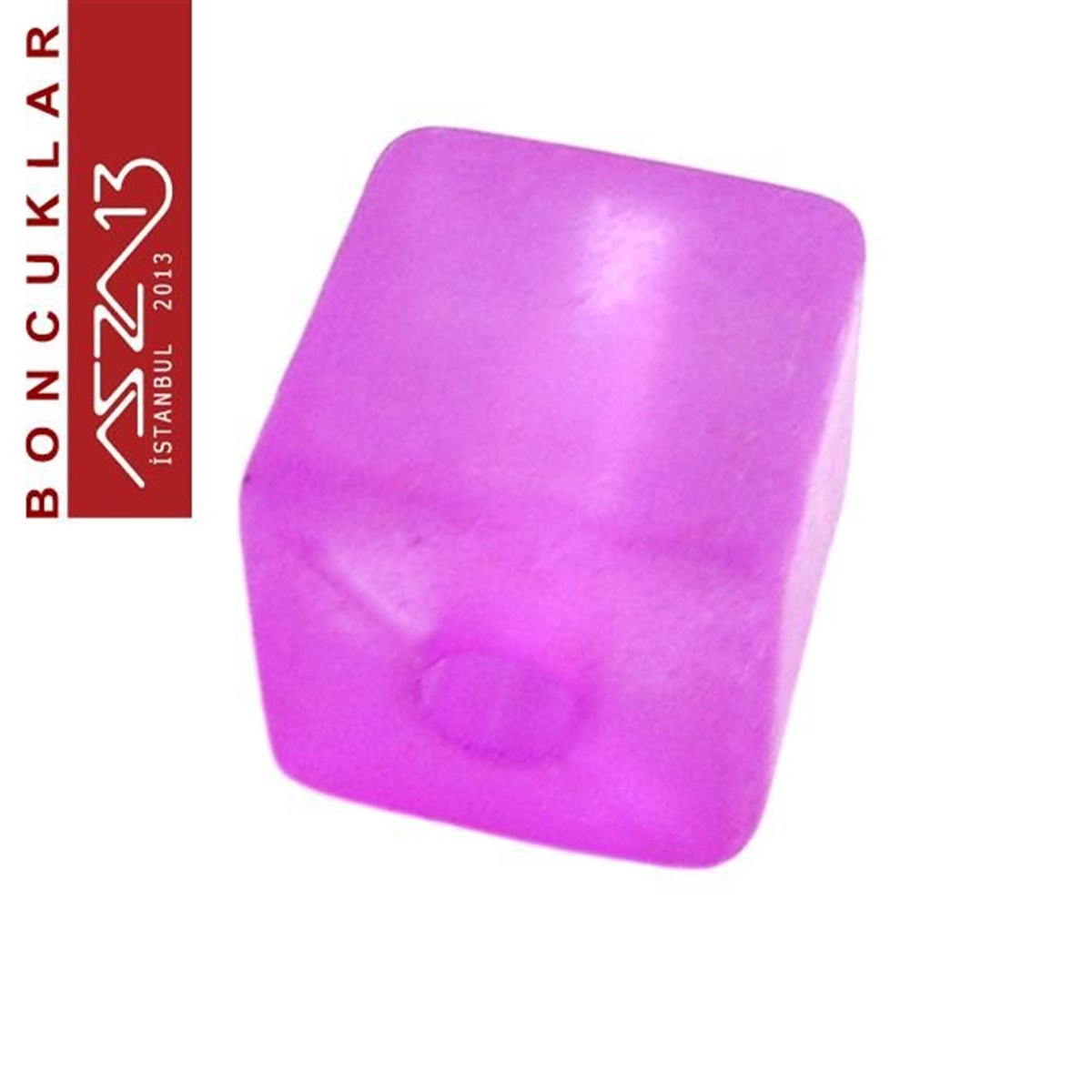 8x8 mm, Epoxy, Mor Küp Boncuk / Paket İçeriği 10 Adet