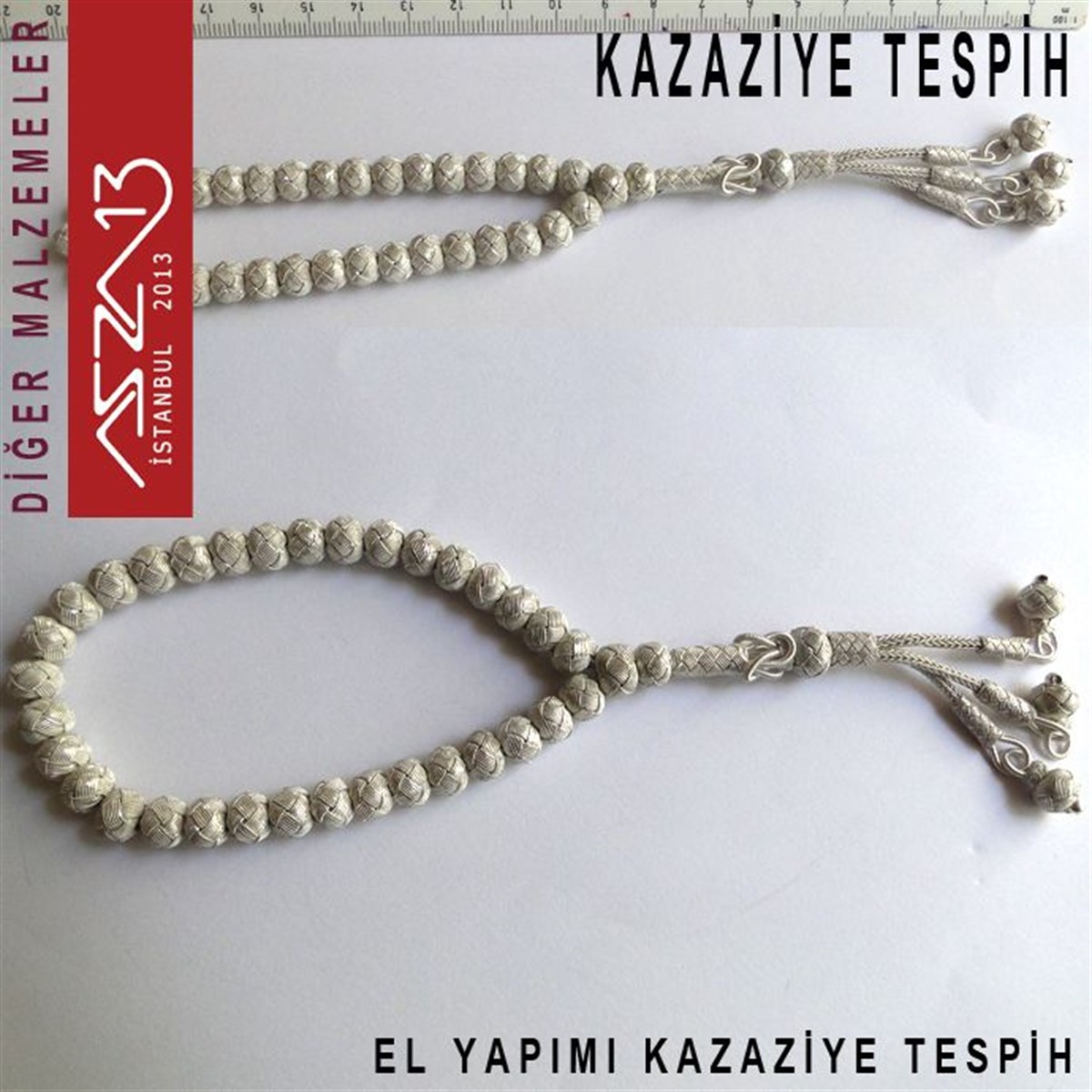 999 Ayar 33lük Gümüş Kazaziye Tespih