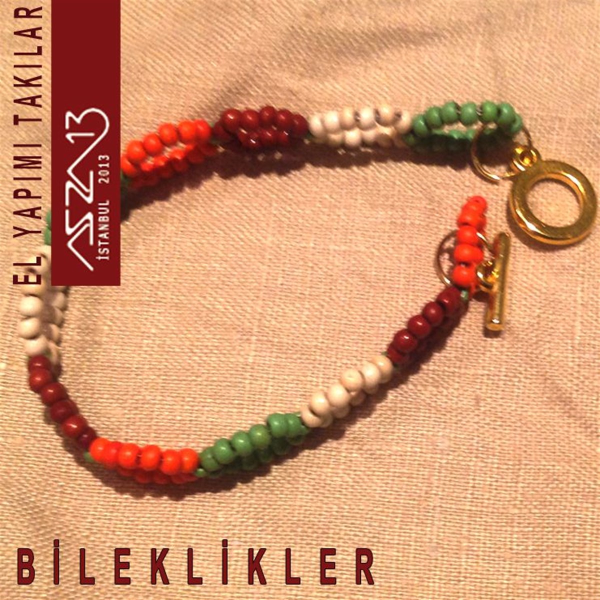 Seramik Kum Boncuklu  Bileklik