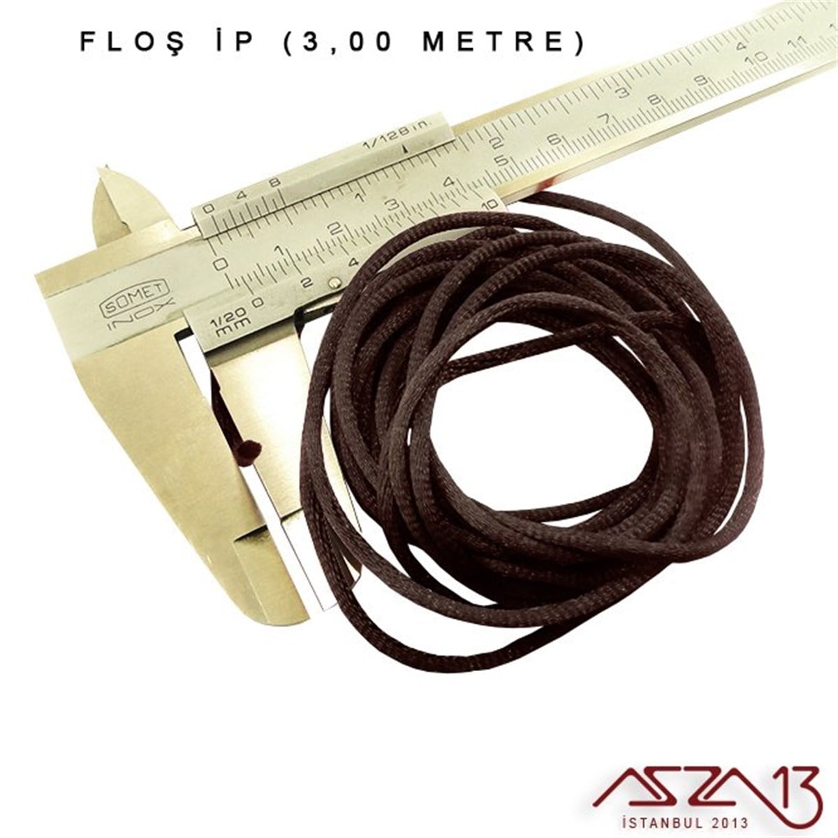 Kahverengi - 2,00 mm - Floş İp / 3 Metre
