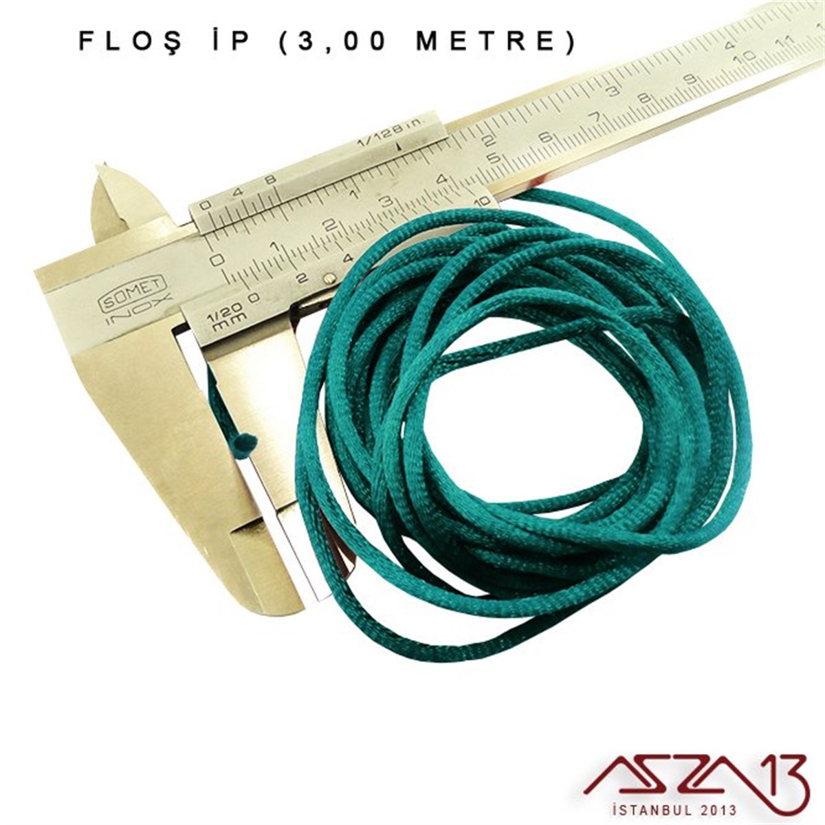 Turkuaz Yeşil - 2,00 mm - Floş İp / 3 Metre