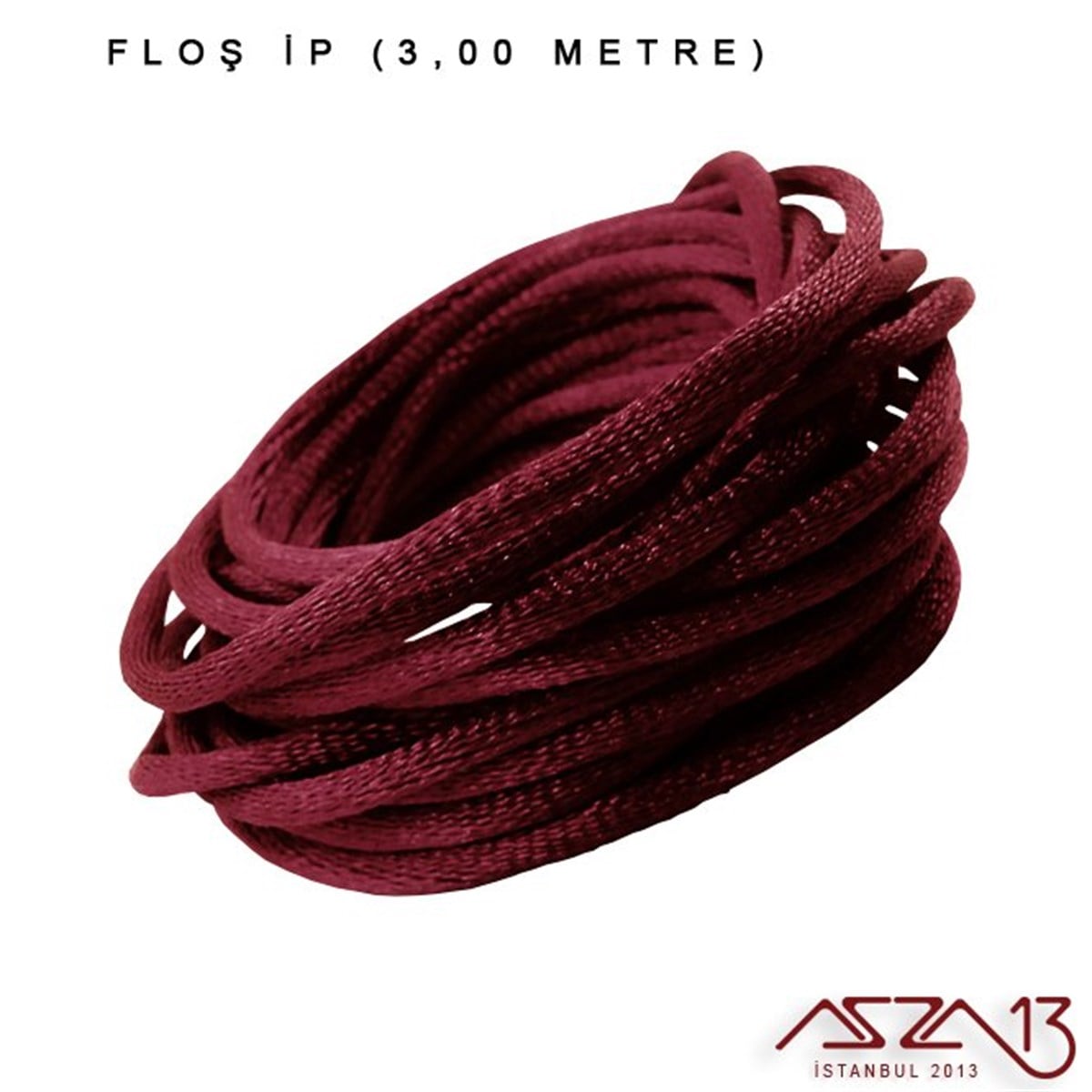 Bordo - 2,00 mm - Floş İp / 3 Metre