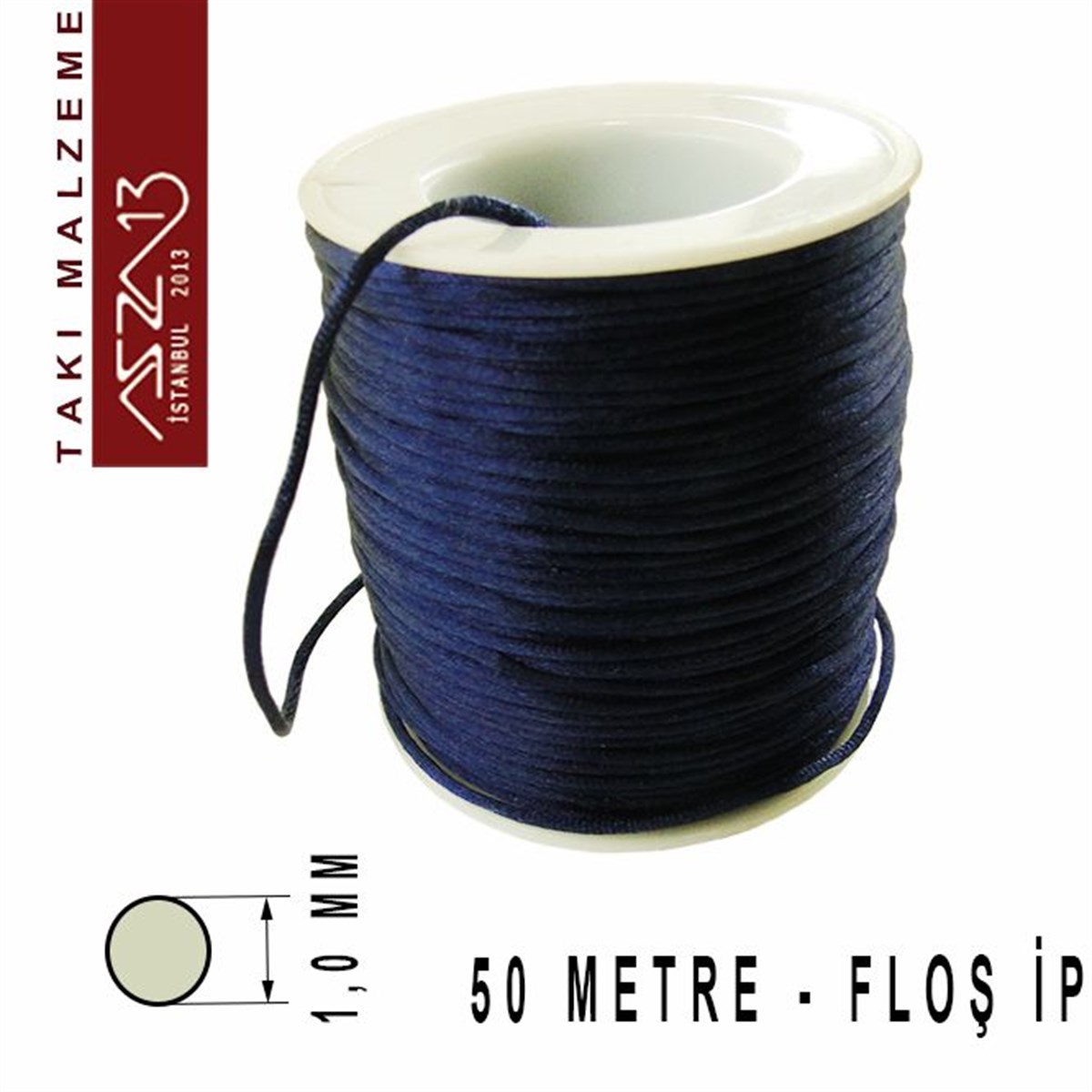 Lacivert 1,00 mm Floş İp / Paket İçeriği 50 m
