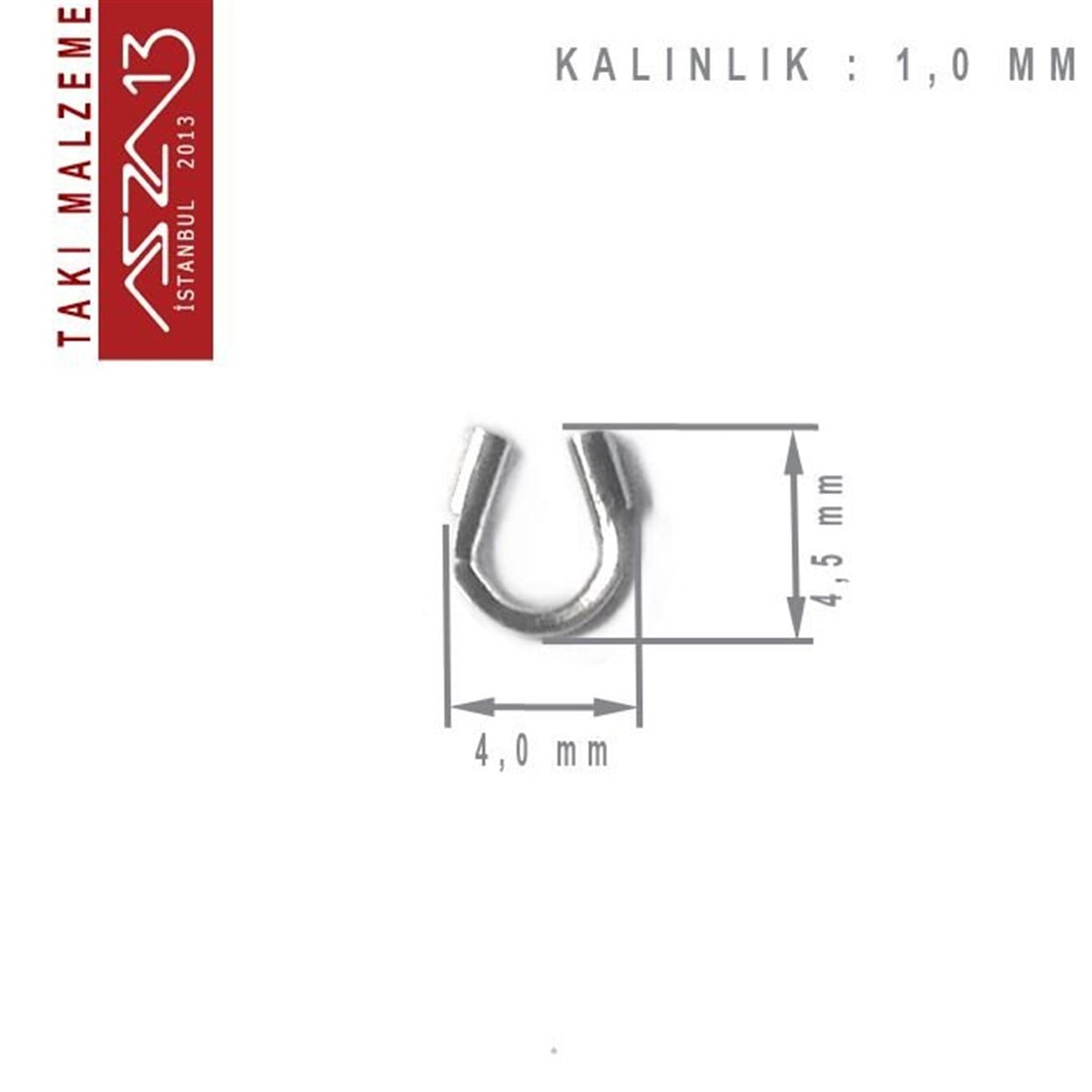 Gümüş Kaplama, 4x4,5 mm (0.21) Gardiyan / Paket İçeriği 10 Adet