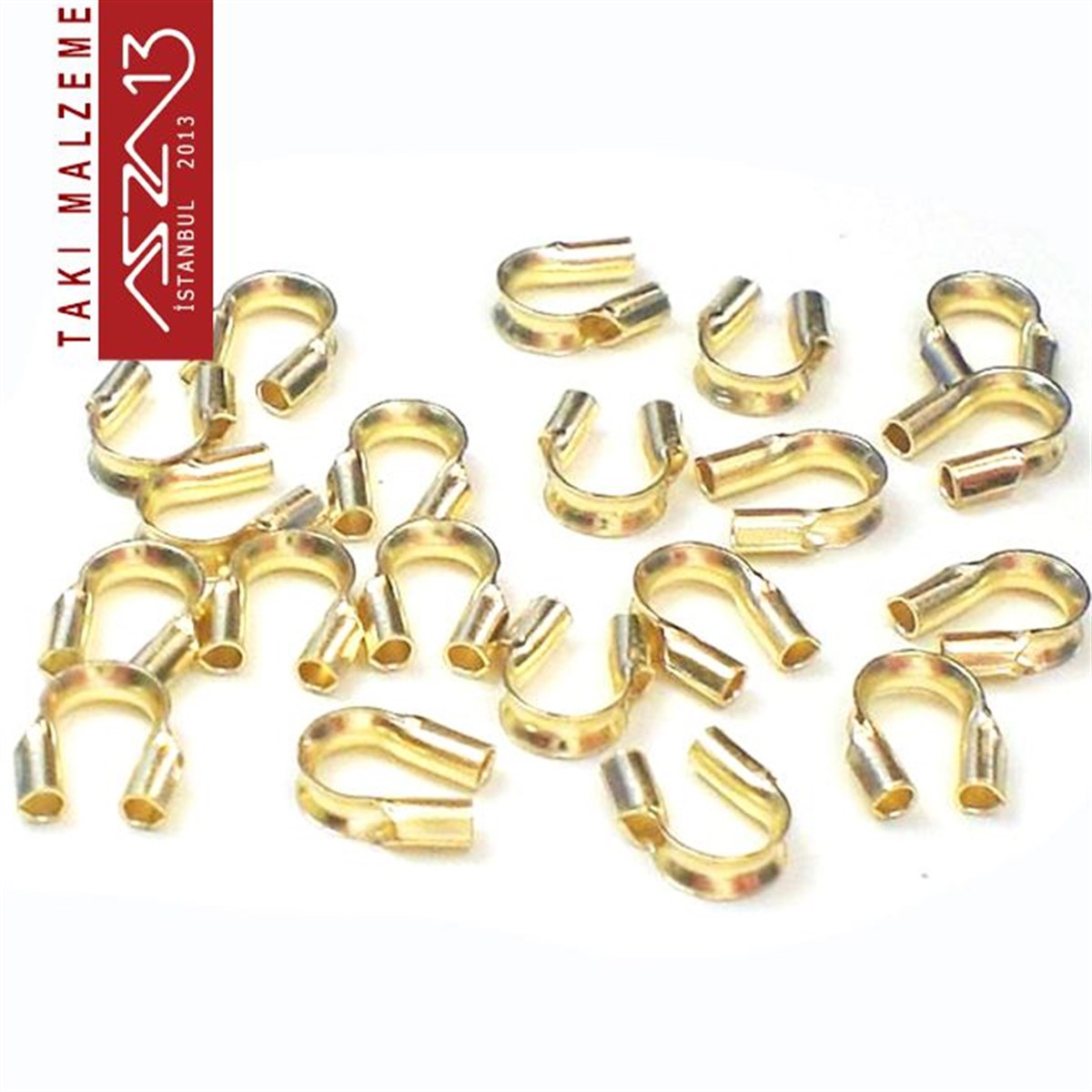 Mikronize 14K Altın Kaplama, 5,0x5,5 mm (0.45) Gardiyan / Paket İçeriği 10 Adet